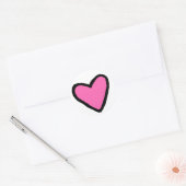 Stickers Cercle Coeur Rose (Enveloppe)