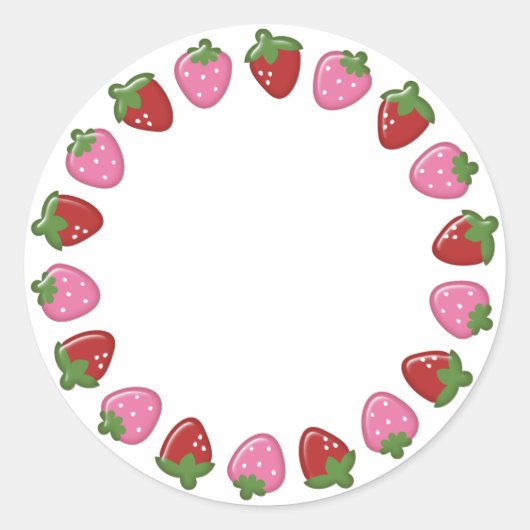 Stickers Cercle de fraises (Devant)