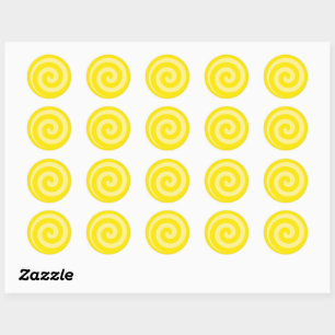 Stickers Cercle Lollipop jaune