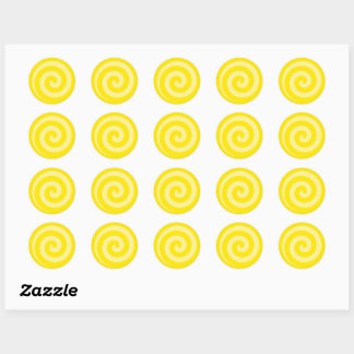 Stickers Cercle Lollipop jaune