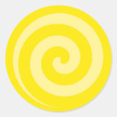 Stickers Cercle Lollipop jaune (Devant)