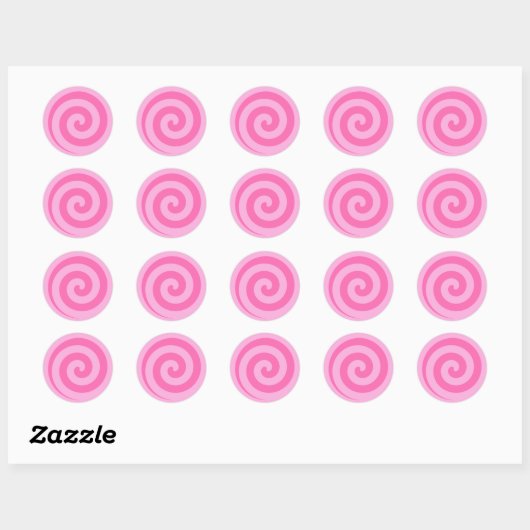 Stickers Cercle Lollipop rose (Feuille)