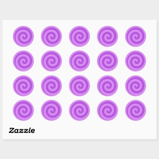 Stickers Cercle Lollipop violet (Feuille)