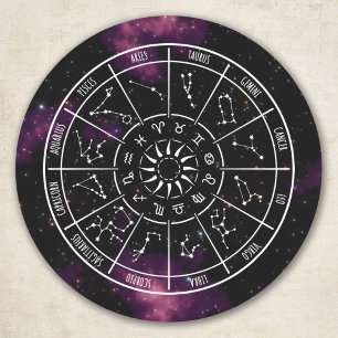 Stickers Cercle Zodiac - Signes d'astrologie et né