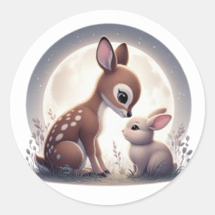 Stickers Cerfs mignons et lapins