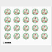 stickers cerise vanille cupcake (Feuille)