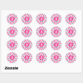 Stickers Cerises Roses Monogrammes (Feuille)