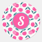 Stickers Cerises Roses Monogrammes (Devant)