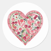 Stickers Cerry Heart Classic Round (Devant)