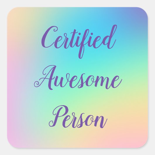 Stickers "Certifié Awesome Person" (Devant)