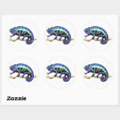 Stickers Chameleon Panther Homme Bleu (Feuille)