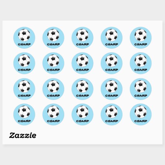 Stickers Champ de Football bleu clair (Feuille)