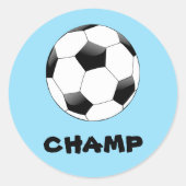 Stickers Champ de Football bleu clair (Devant)