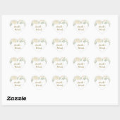 Stickers Champagne de mariage ivoire Blush Favoris (Feuille)