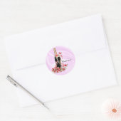 Stickers Champagne & Satin Rose (Enveloppe)