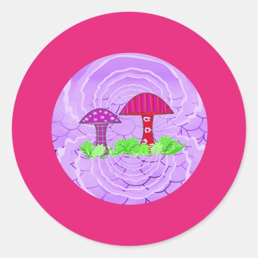 Stickers Champignons Roses (Devant)