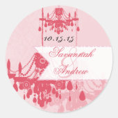 Stickers Chandelier Honeysuckie rose Damask (Devant)