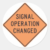 Stickers Changement de fonctionnement du signal (Devant)