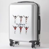 Stickers Changement rapide Majorette Cerise/Bluebe (Sur valise)