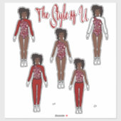 Stickers Changement rapide Majorette / Danseur (Be (Feuille)