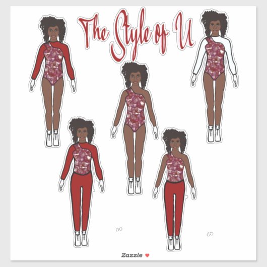 Stickers Changement rapide Majorette / Danseur (Be (Feuille)