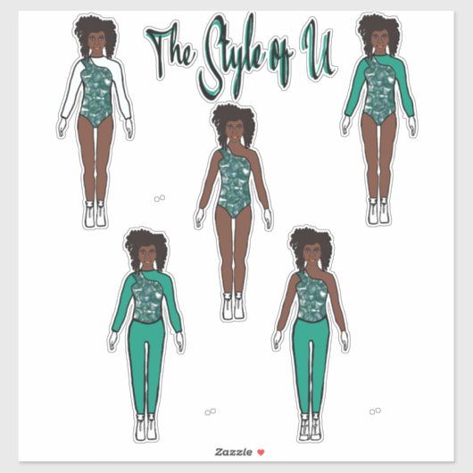 Stickers Changement rapide Majorette / Danseur (Me (Feuille)