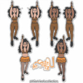 Stickers Changement rapide Majorette / Danseur Ora (Devant)