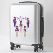 Stickers Changement rapide Majorette / Danseur (Vi (Sur valise)