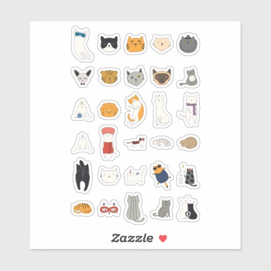 Stickers Chat (Feuille)