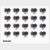 Stickers Chat blanc et noir (Feuille)