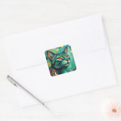 Stickers Chat coloré Abstraits (Enveloppe)