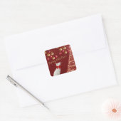 Stickers Chat de Noël joyeux (Enveloppe)