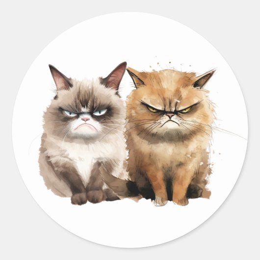 Stickers Chat Grumpy (Devant)