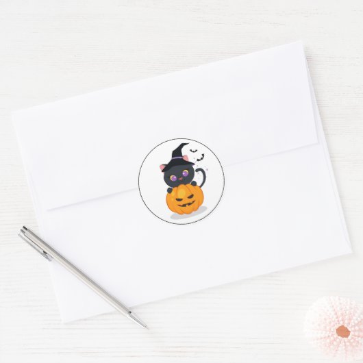Stickers Chat Halloween (Enveloppe)