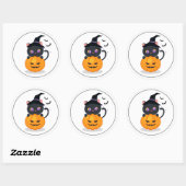 Stickers Chat Halloween (Feuille)