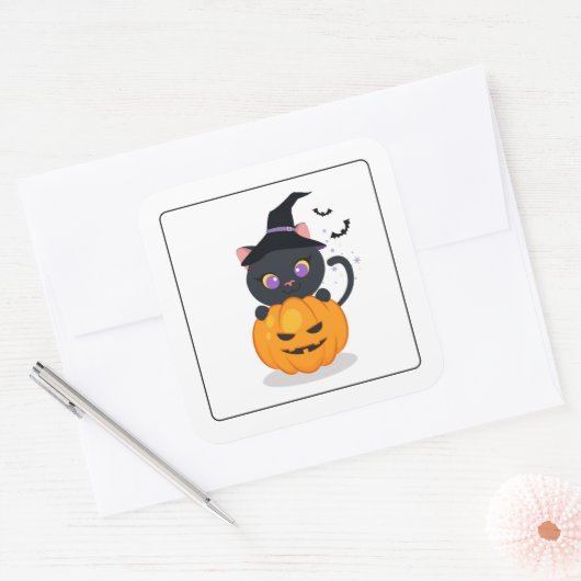 Stickers Chat Halloween (Enveloppe)