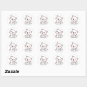 Stickers Chat Kitty Blanc (Feuille)