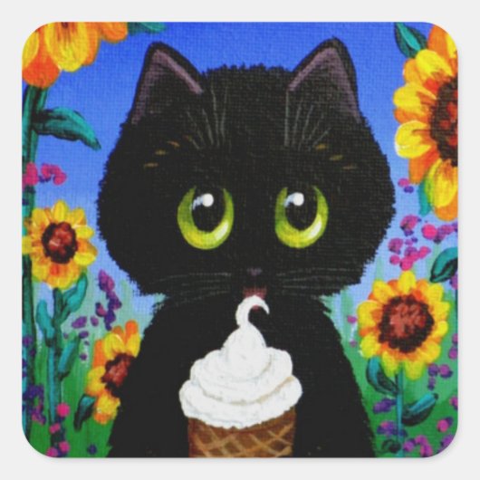 Stickers Chat Noir Créationarts (Devant)