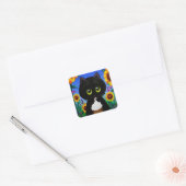 Stickers Chat Noir Créationarts (Enveloppe)