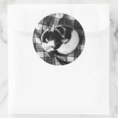 Stickers Chat noir et blanc (Sac)
