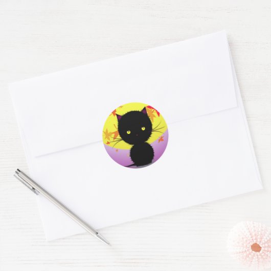 Stickers Chat Noir Halloween (Enveloppe)