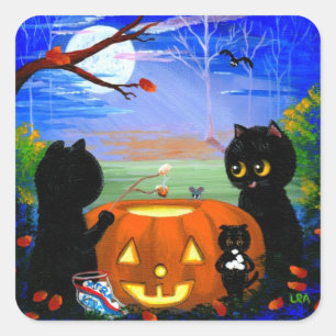 Stickers Chat Noir Halloween Créationarts