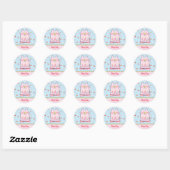 Stickers Chat rose Ballerina Chanukah Round (Feuille)