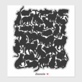 Stickers Chat Stickers Personnalisé Black Cat Deck (Feuille)
