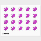 Stickers Chat Violet Volant (Feuille)