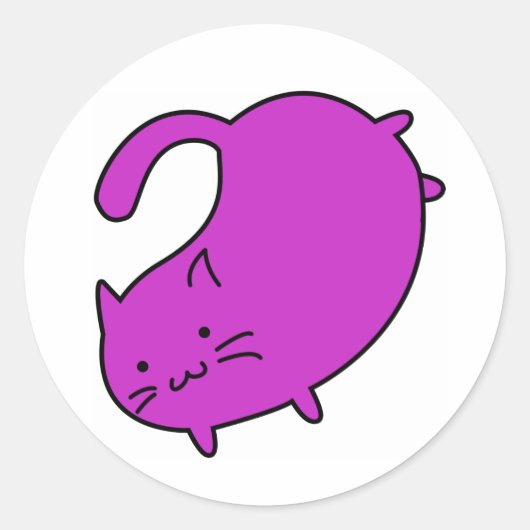 Stickers Chat Violet Volant (Devant)