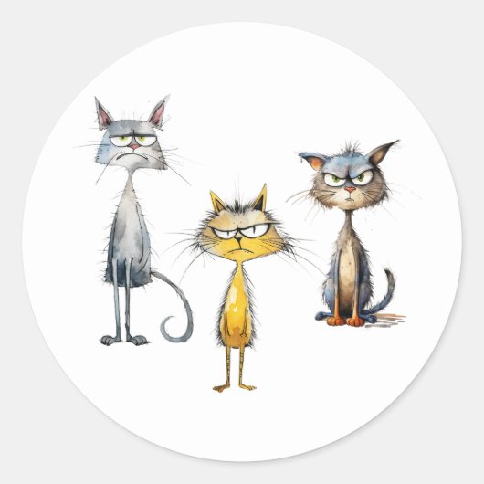 Stickers Chats Grumpy (Devant)