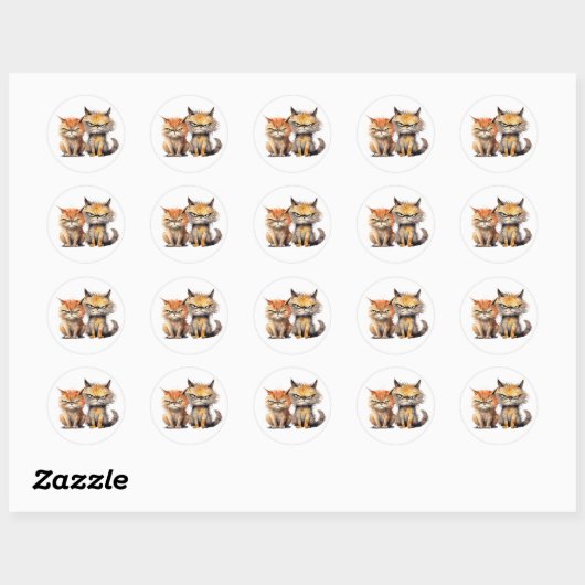 Stickers Chats Grumpy (Feuille)
