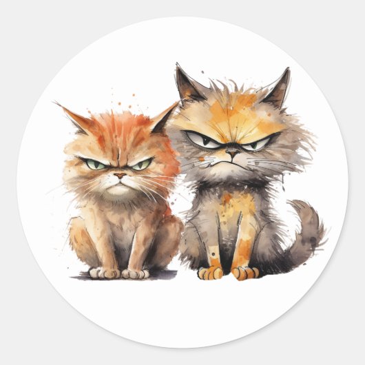 Stickers Chats Grumpy (Devant)