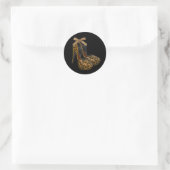 Stickers Chaussure haute talon en or noir (Sac)
